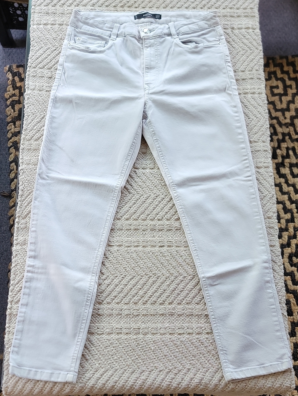 Mango Light Gray Cropped Slim Jeans US10 EU42